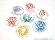 Picture of Crystal Quartz Chakra Colourful Worrystone Set