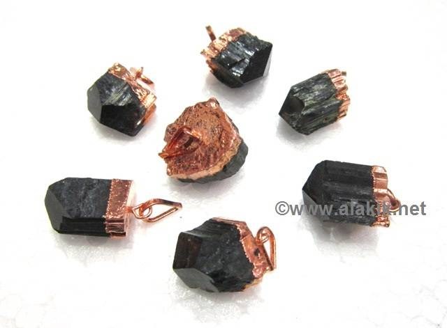Picture of Bronze Electroplated Black Tourmaline Pendants