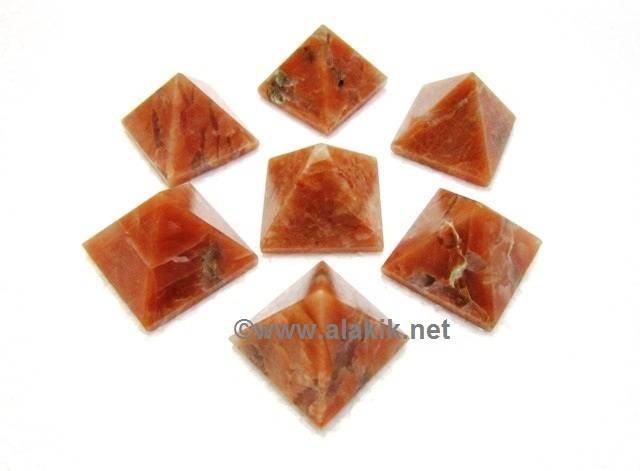 Picture of Orange Moonstone Pyramid 22-28mm