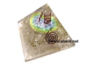 Picture of Crystal Quartz Orgone Pyramid with Flower of life