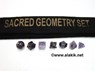 Picture of Amethyst 7pcs Geometry set  with chakra cabs Velvet purse, Picture 1