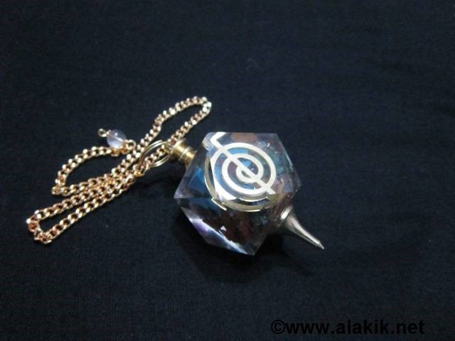 Picture of Chakra orgone Choko Reiki Hexagon Gold Pendulum