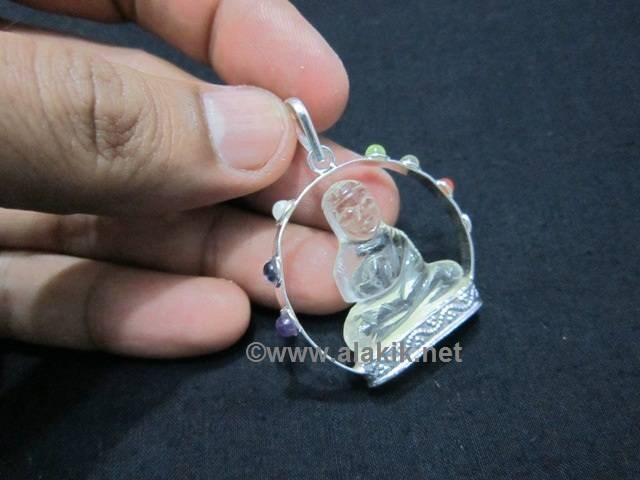 Picture of Crystal Quartz Buddha Chakra Pendant