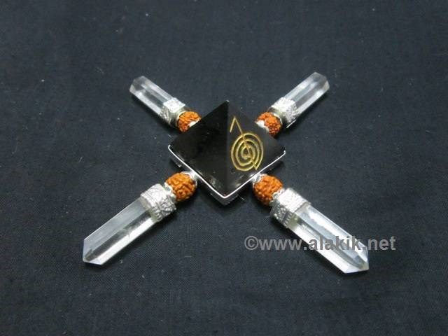 Picture of Tourmaline choko reiki Pyramid Rudraksha Generator