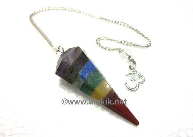 Picture of Chakra Bonded Cone pendulum with om charm