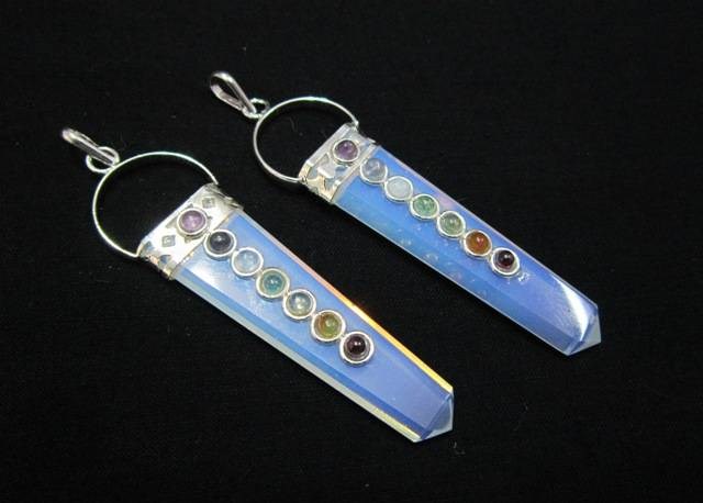 Picture of Opalite Chakra Flat Stick Pendant