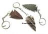 Picture of 2inch Agate Arrowhead Electroplated Keyring, Picture 1
