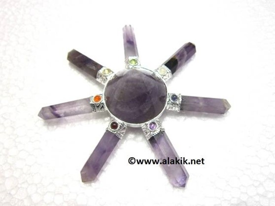 Picture of Amethyst 7point Generator with Chakra Cabs
