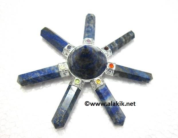 Picture of Lapis lazuli 7point Generator with Chakra Cabs