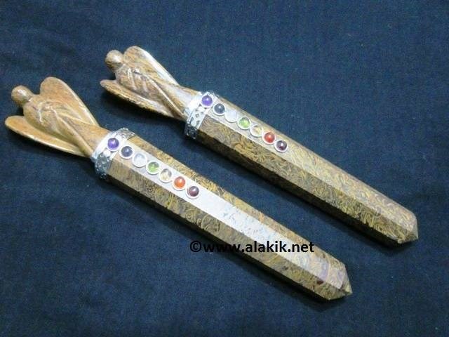 Picture of Calligraphy stone Chakra Angel Wand