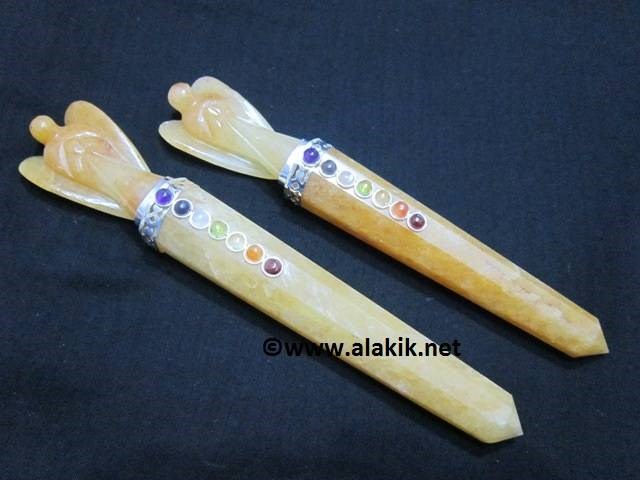 Picture of Yellow Jade Chakra Angel Wand