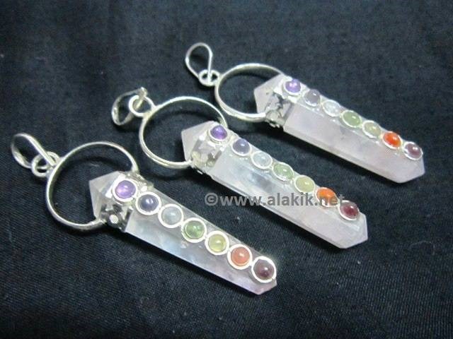 Picture of Rose Quartz  Chakra D Point Pendant