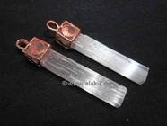 Picture of Copper Raw Selenite YinYan Pendant