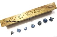 Picture of Lapis Lazul 7pcs Geometry Set with laser itched Box