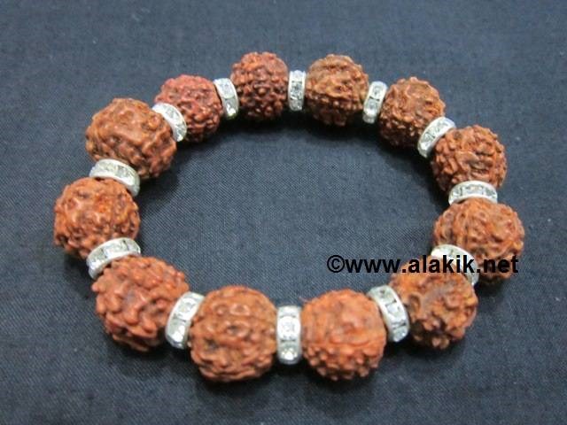 Picture of Big Rudraksha with Diamond ring bracelet