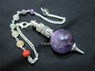Picture of Amethyst Ball pendulm with Buddha Head chakra chain, Picture 1
