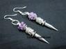 Picture of Amethyst Buddha bullet Point Earring, Picture 1