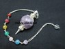 Picture of Amethyst Ball Pendulum with Diamond ring chakra chain, Picture 1