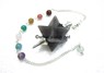 Picture of Blue Jade Merkaba Metal Mounted Pendulum with Chakra Chain, Picture 1