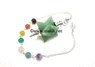 Picture of Green Jade Merkaba Metal Mounted Pendulum with Chakra Chain, Picture 1