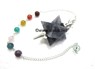 Picture of Iolite Merkaba Metal Mounted Pendulum with Chakra Chain, Picture 1