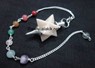 Picture of Moonstone Merkaba Metal Mounted Pendulum with Chakra Chain, Picture 1