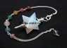 Picture of Opalite Merkaba Metal Mounted Pendulum with Chakra Chain, Picture 1