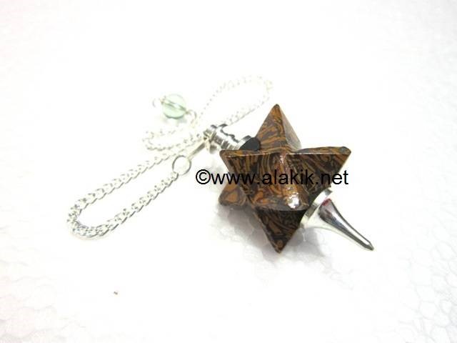 Picture of Calligraphy Merkaba Metal Mounted Pendulum