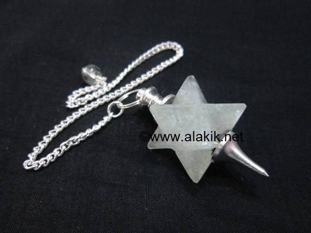 Picture of Prasiolite Merkaba Metal Mounted Pendulum