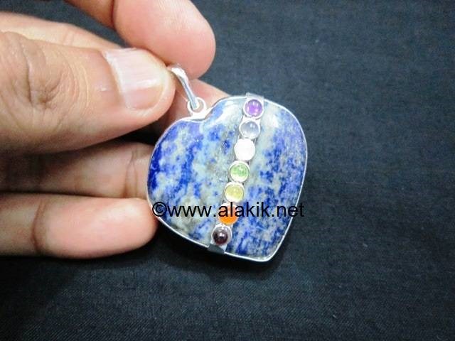 Picture of Lapis Lazuli Chakra Heart shape Ring Pendants