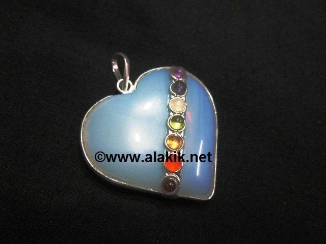 Picture of Opalite Chakra Heart shape Ring Pendants
