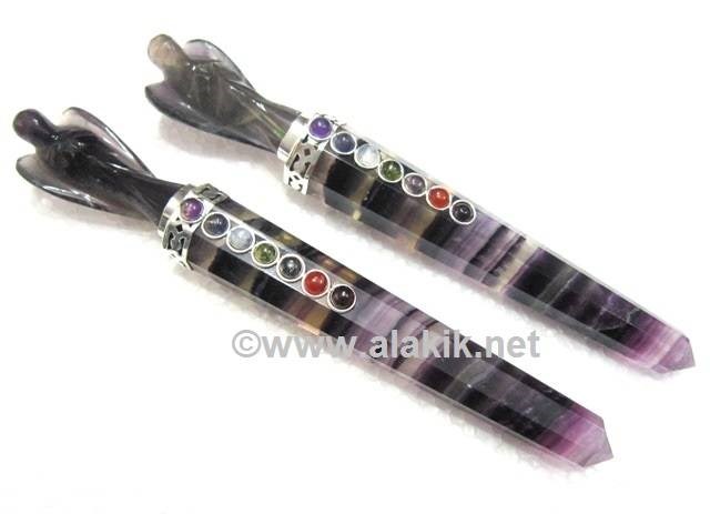 Picture of Purple Fluorite Chakra Angel Wands