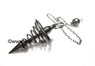 Picture of Small Spring Black Metal Wiccan Pendulum, Picture 1