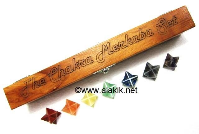 Picture of Laser Itched The Chakra Merkaba Star Set box
