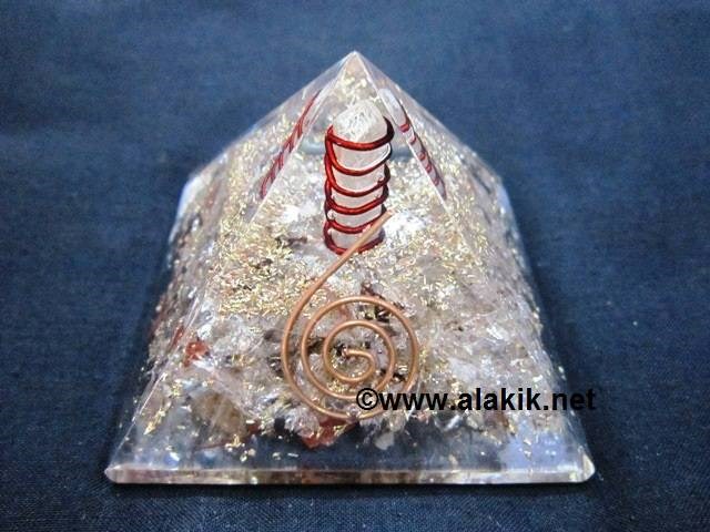 Picture of Smokey Quartz Orgone Pyramid with Copper Coil