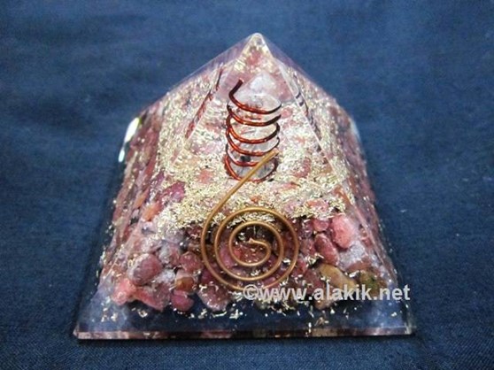 Picture of Genine Ruby Orgone Pyramid with Copper Coil