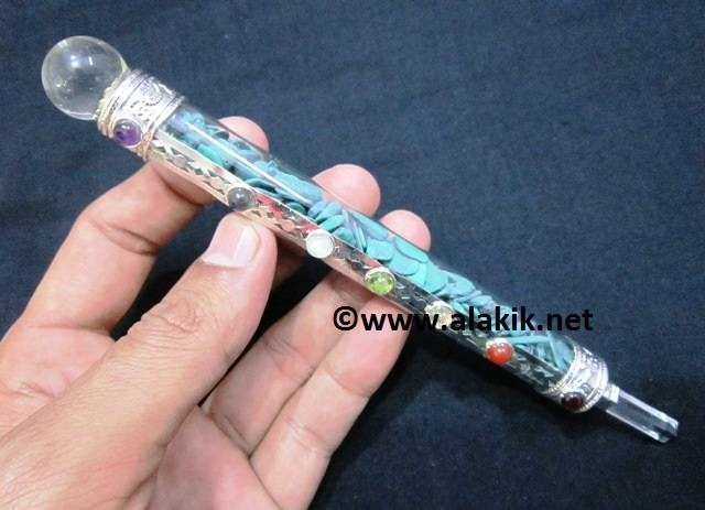 Picture of Chakra Malakite Glass Fill Healing Stick