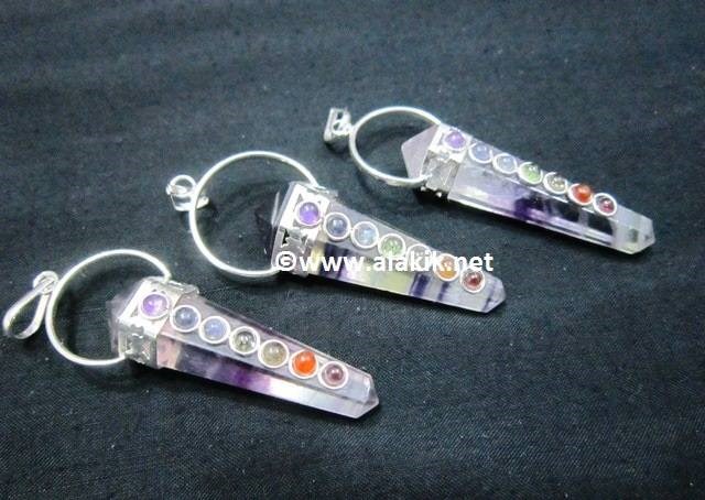 Picture of Purple Flourite Chakra Dpoint Pendants