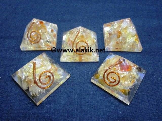 Picture of Genuine Citrine Baby Orgone Pyramid