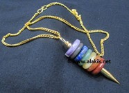 Picture of Silver Chakra pointed Donut Necklace
