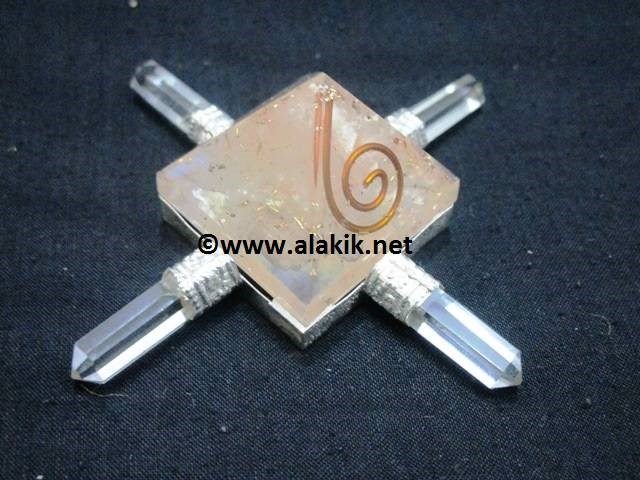 Picture of Orange Selenite Orgone Pyramid Generator