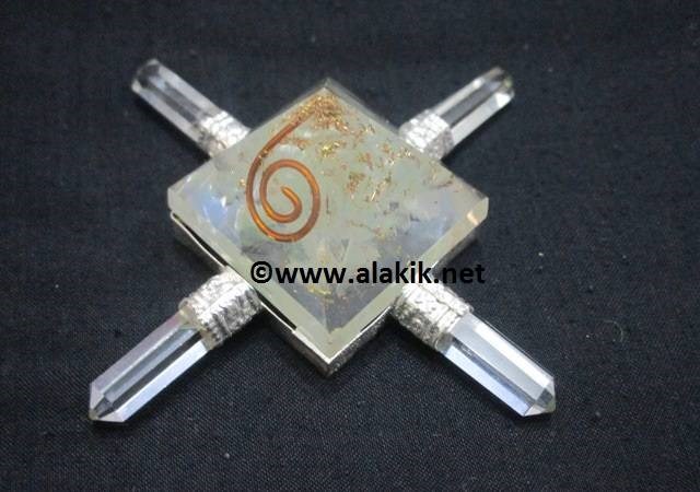 Picture of White Selenite Orgone Pyramid Generator