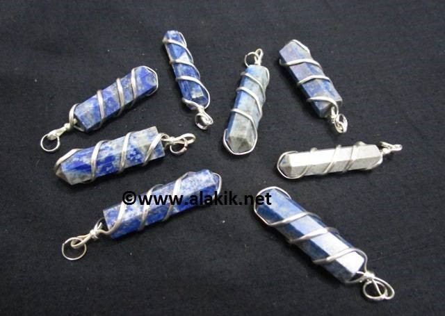 Picture of Lapis Lazule Wire Wrapped Pencil Pendants