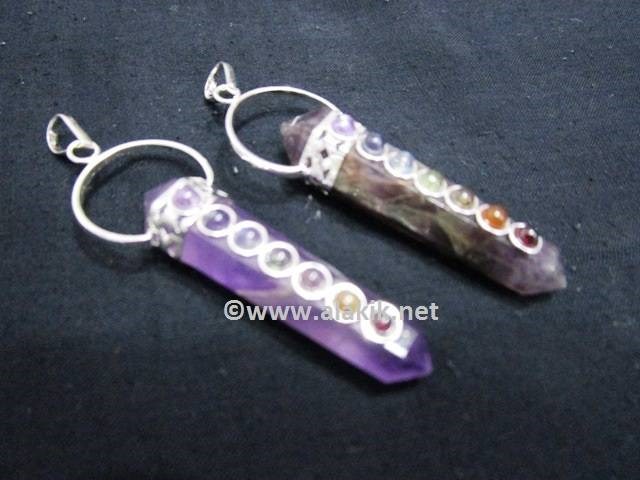 Picture of Amethyst Chakra D point Pendant