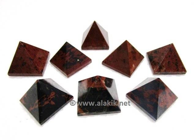Picture of Mahogany Obsidian Pyramids 22-28mm