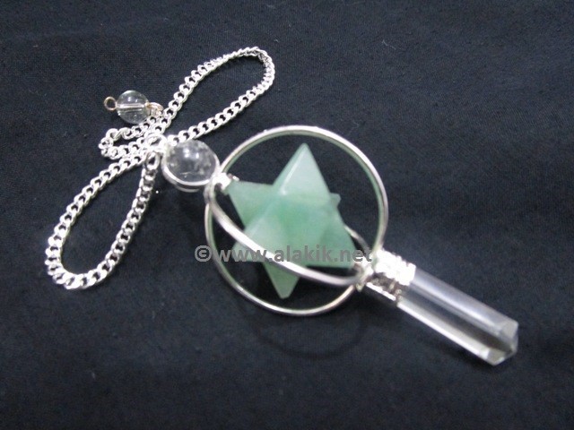 Picture of Green Jade Spinning  Merkaba Pendulum