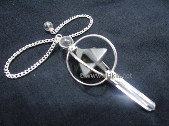 Picture of Hematite Spinning  Merkaba Pendulum