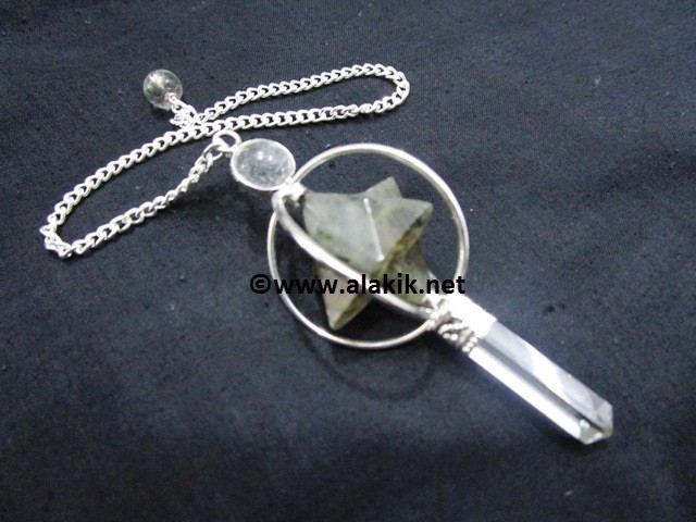 Picture of Labradorite Spinning  Merkaba Pendulum