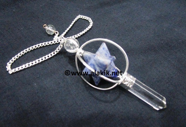 Picture of Sodalite Spinning  Merkaba Pendulum