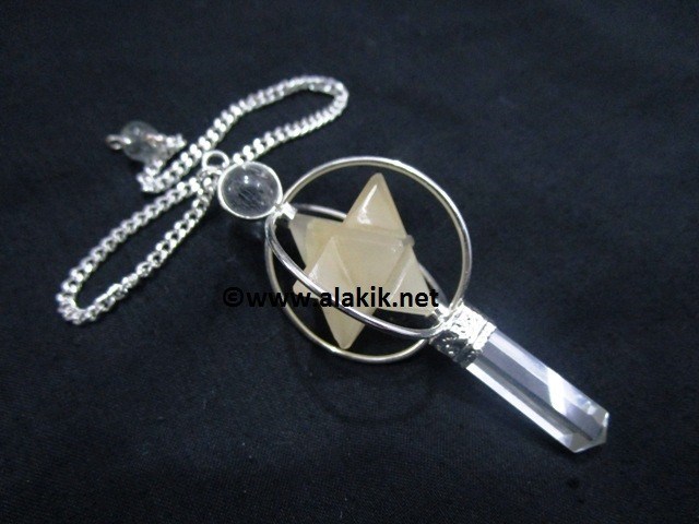 Picture of Yellow Jade Spinning  Merkaba Pendulum